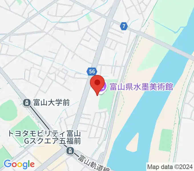 富山県水墨美術館の地図