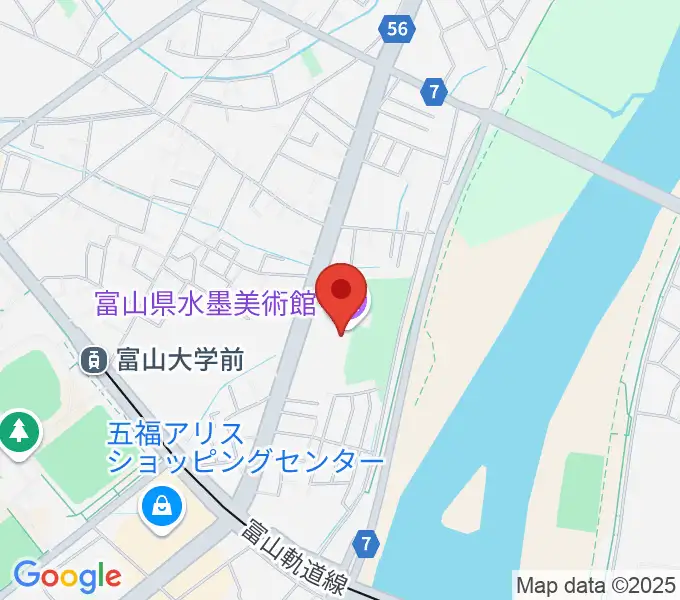 富山県水墨美術館の地図