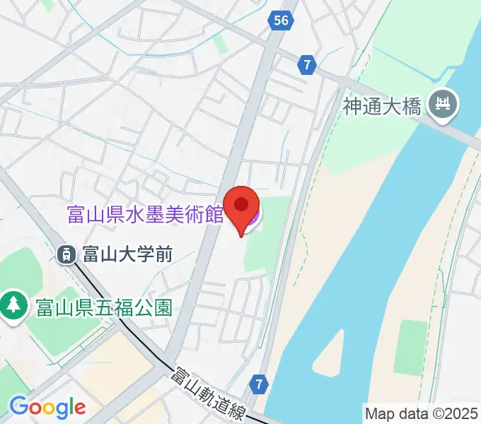 富山県水墨美術館の地図