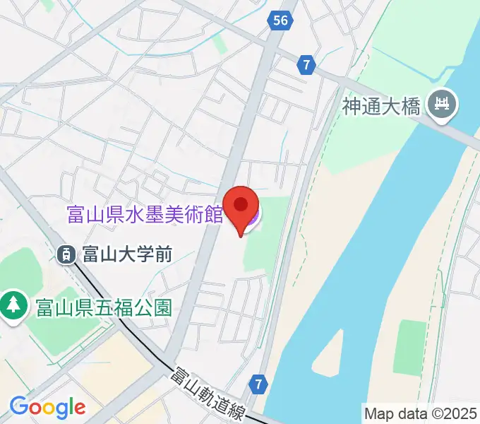 富山県水墨美術館の地図