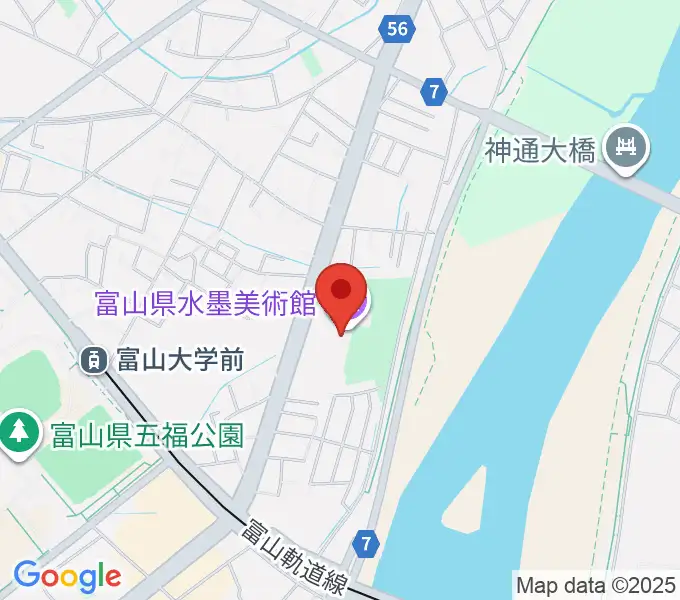 富山県水墨美術館の地図