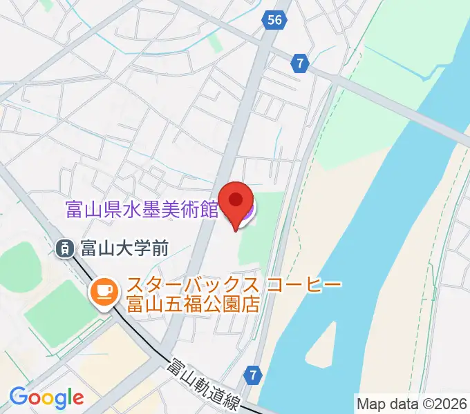 富山県水墨美術館の地図