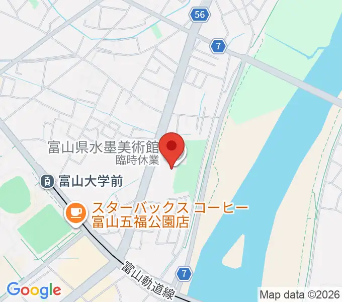 富山県水墨美術館の地図