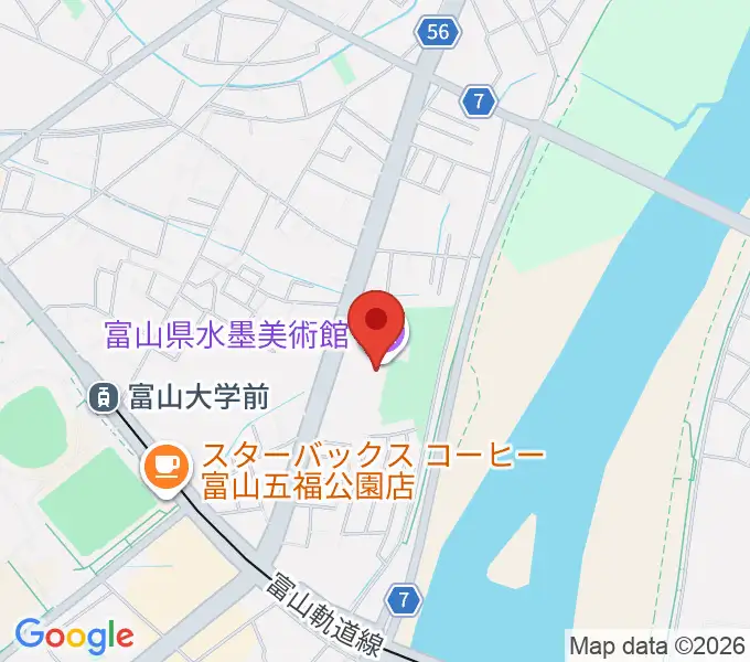 富山県水墨美術館の地図