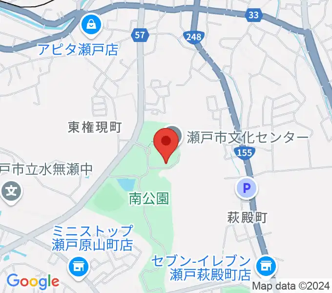 瀬戸市美術館の地図