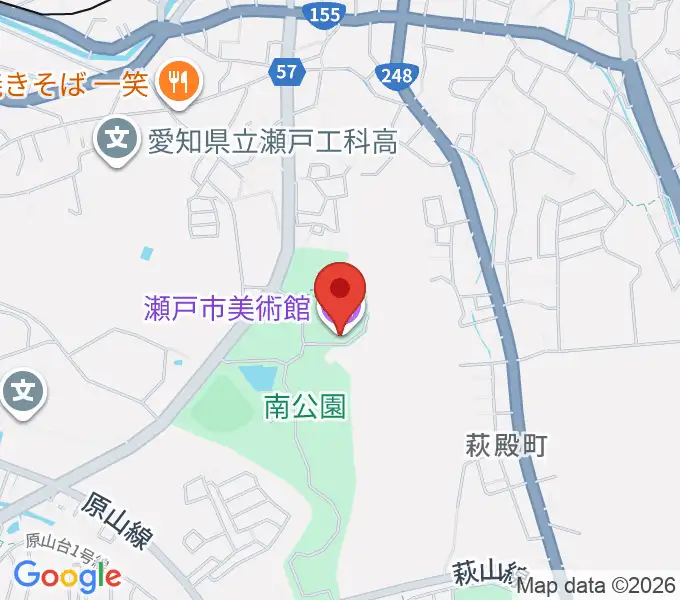 瀬戸市美術館の地図