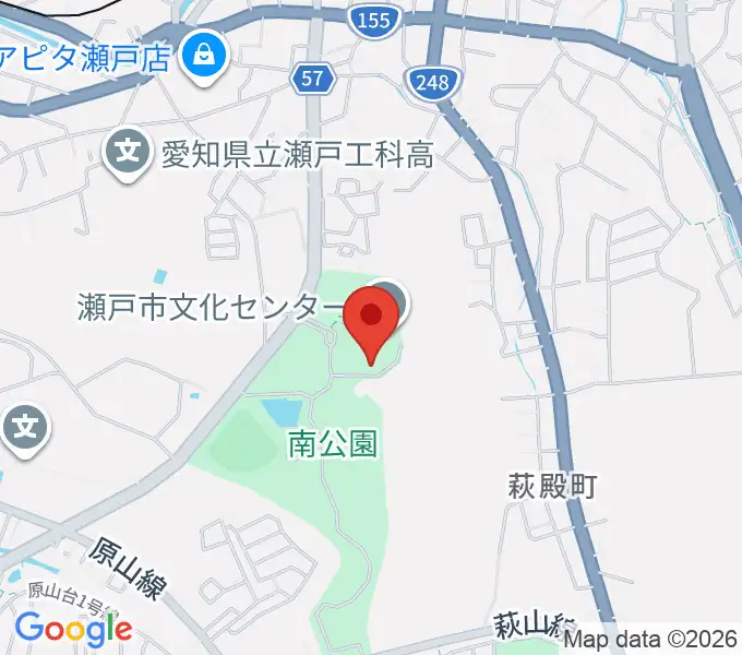 瀬戸市美術館の地図