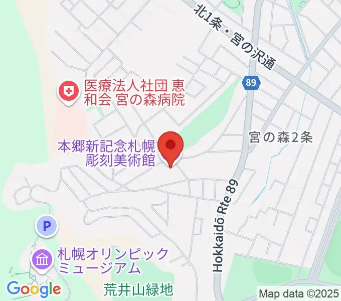 本郷新記念札幌彫刻美術館の地図