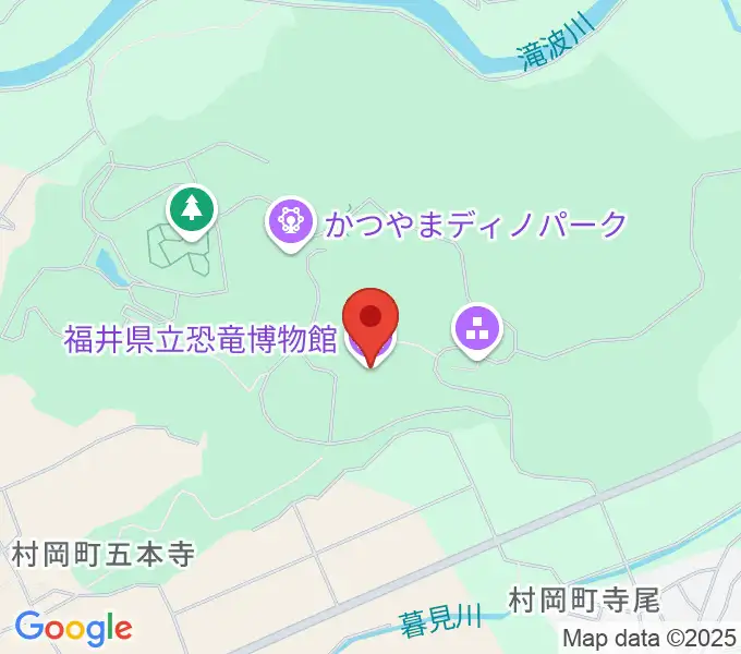 福井県立恐竜博物館の地図