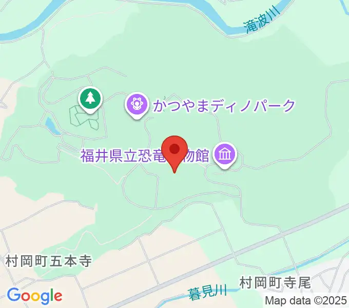 福井県立恐竜博物館の地図