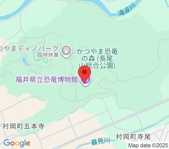 福井県立恐竜博物館の地図