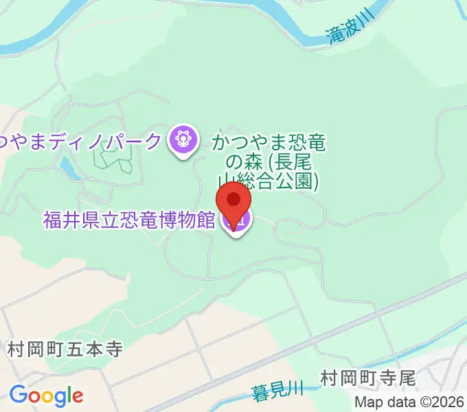 福井県立恐竜博物館の地図