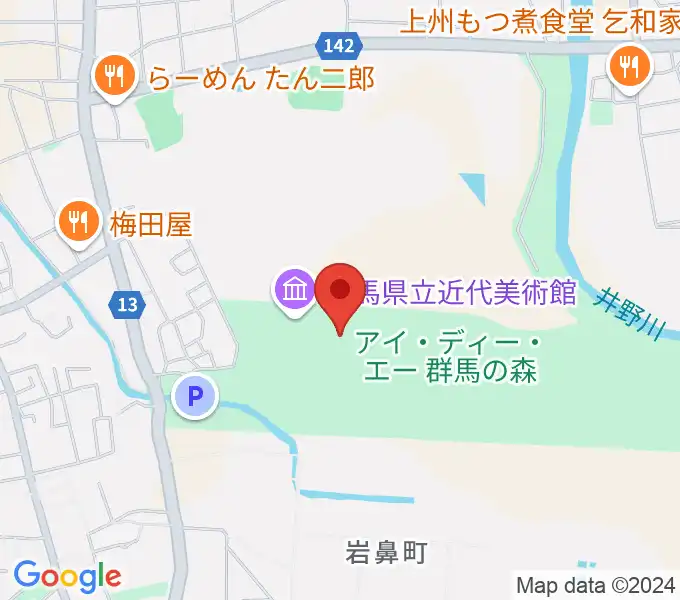 群馬県立歴史博物館の地図