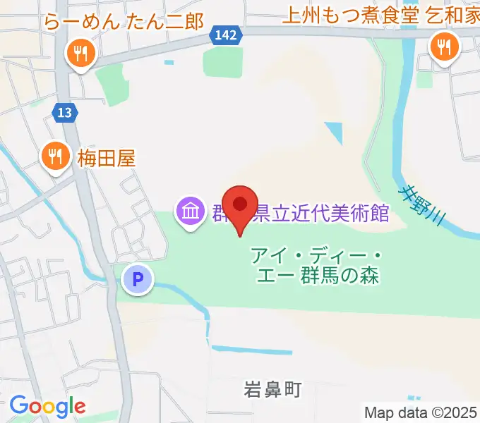 群馬県立歴史博物館の地図