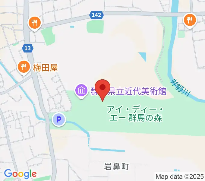 群馬県立歴史博物館の地図