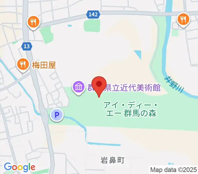 群馬県立歴史博物館の地図
