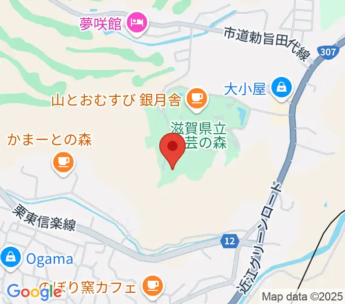 滋賀県立陶芸の森陶芸館の地図