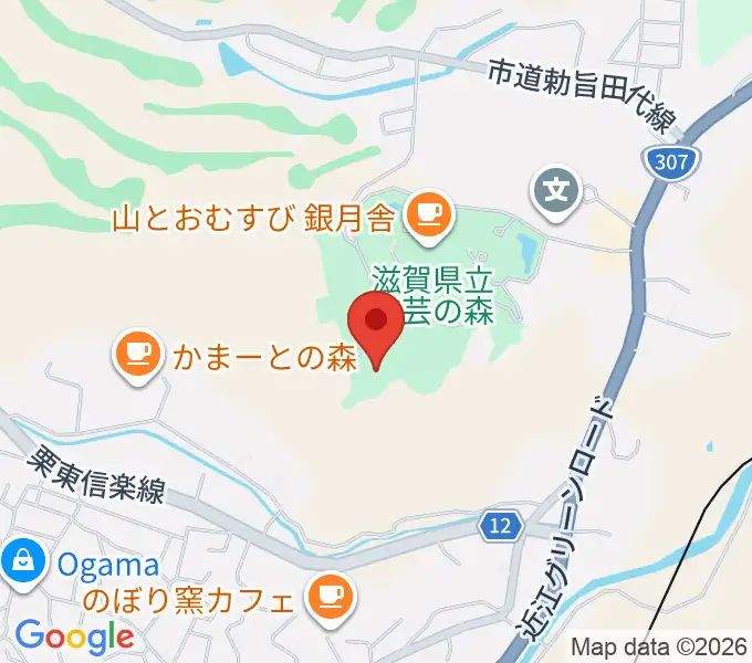 滋賀県立陶芸の森の地図