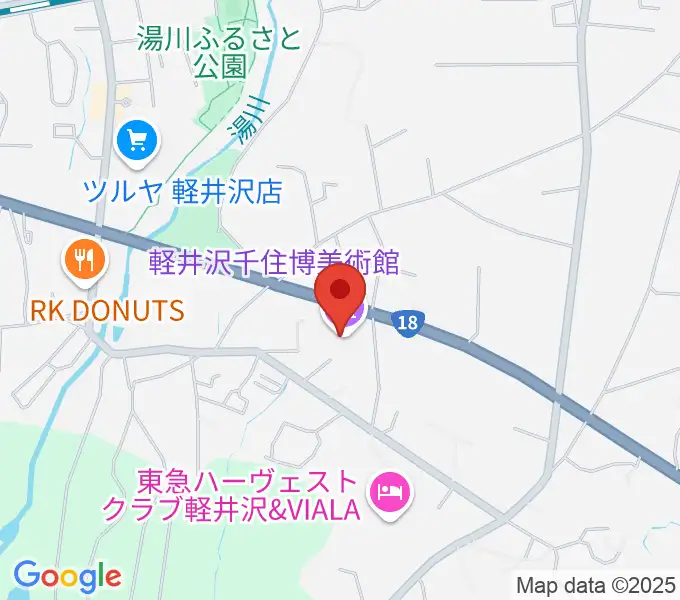 軽井沢千住博美術館の地図