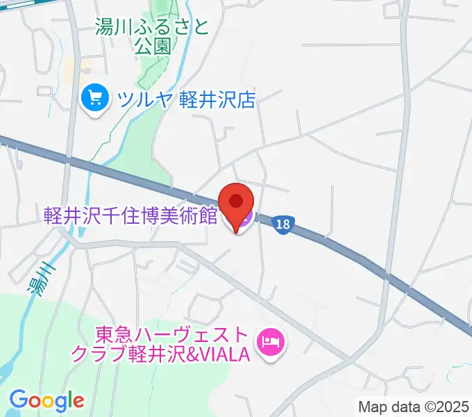 軽井沢千住博美術館の地図
