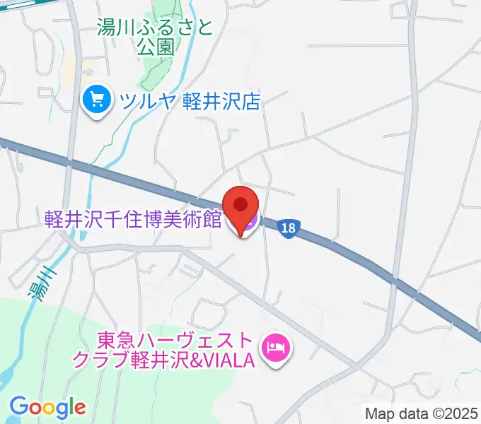 軽井沢千住博美術館の地図