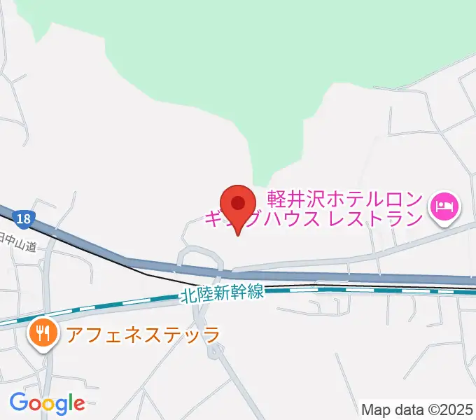 軽井沢現代美術館の地図