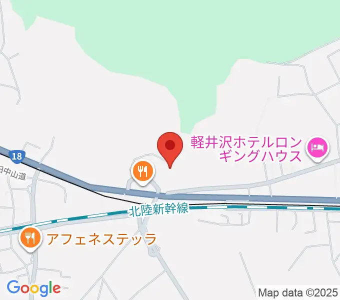 軽井沢現代美術館の地図