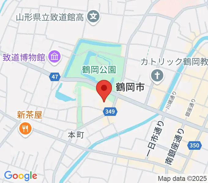 鶴岡アートフォーラムの地図