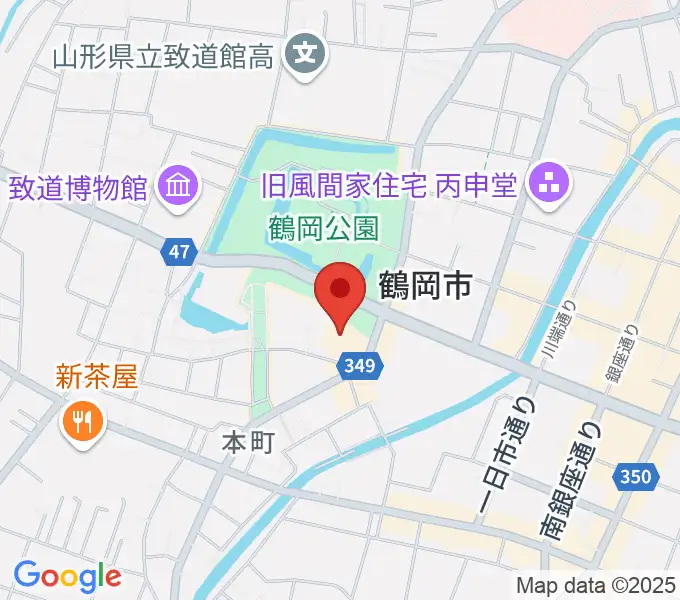 鶴岡アートフォーラムの地図