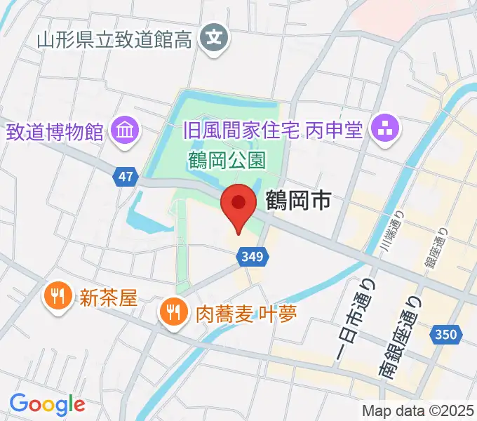 鶴岡アートフォーラムの地図