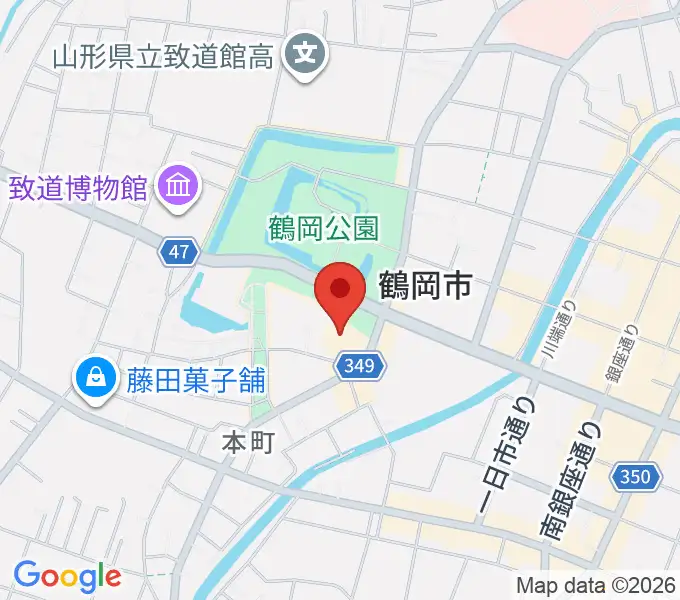 鶴岡アートフォーラムの地図