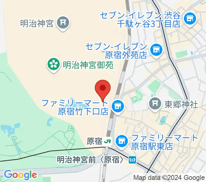 明治神宮ミュージアムの地図