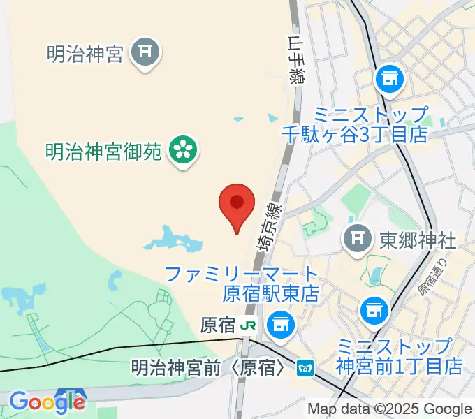 明治神宮ミュージアムの地図