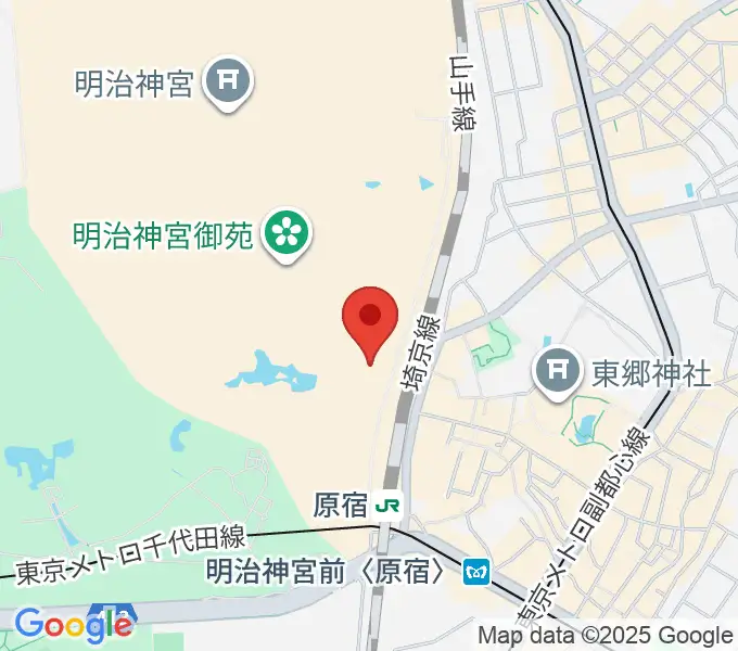 明治神宮ミュージアムの地図