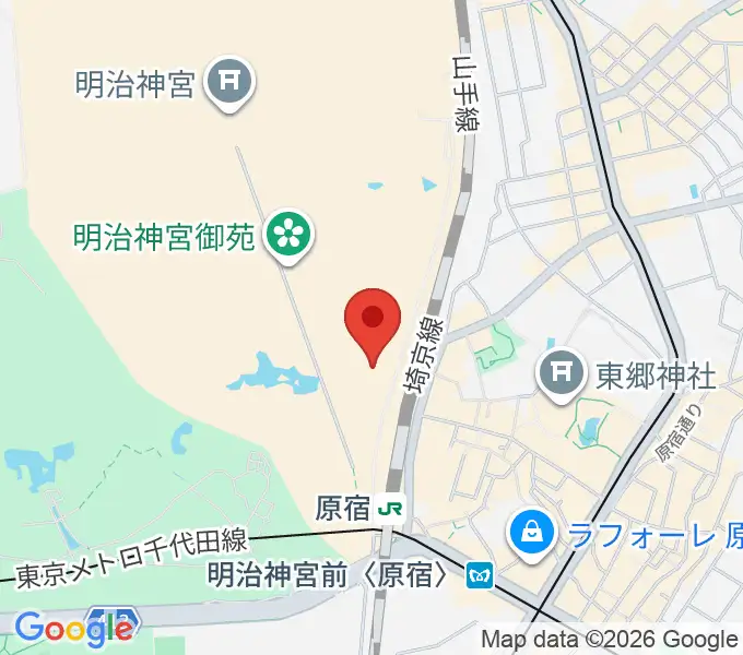 明治神宮ミュージアムの地図