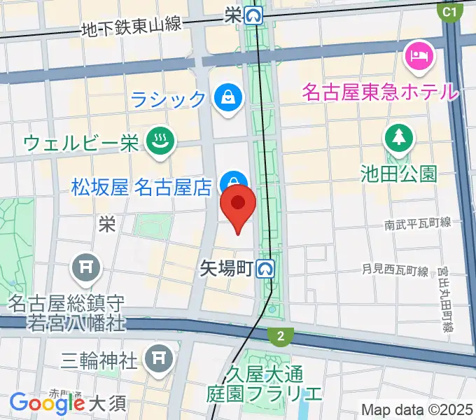 松坂屋美術館の地図