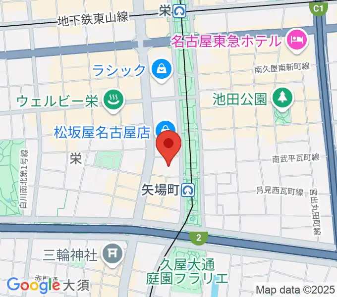 松坂屋美術館の地図