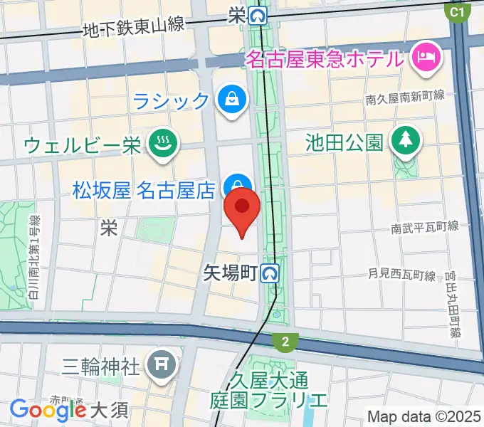 松坂屋美術館の地図