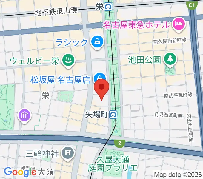 松坂屋美術館の地図