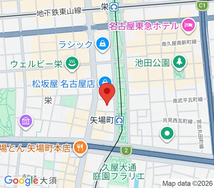 松坂屋美術館の地図