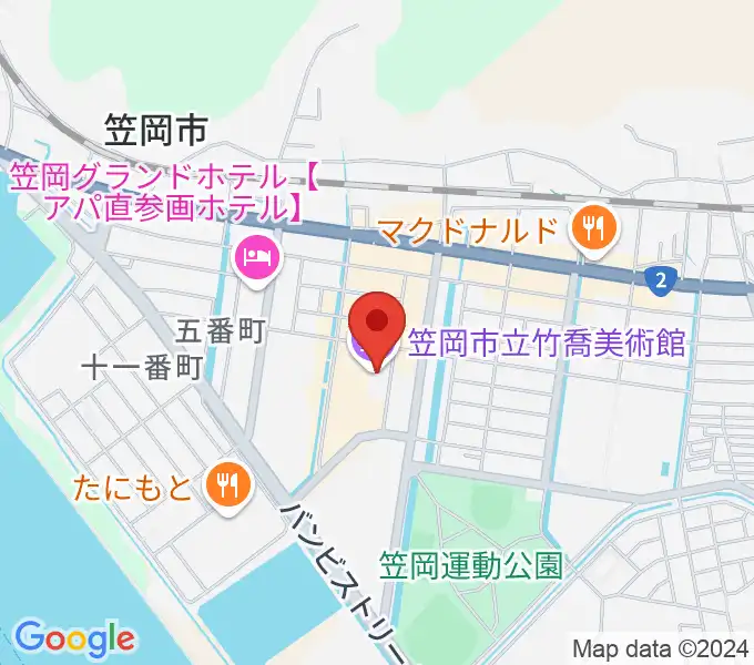 笠岡市立竹喬美術館の地図