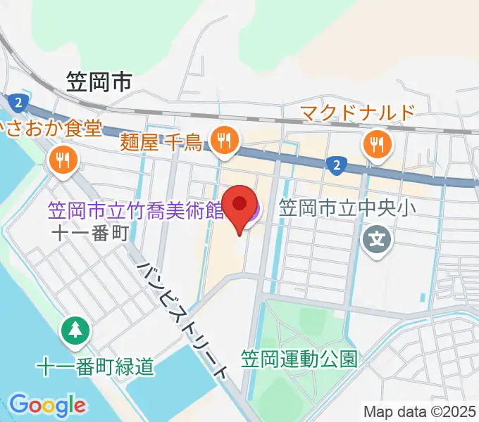 笠岡市立竹喬美術館の地図