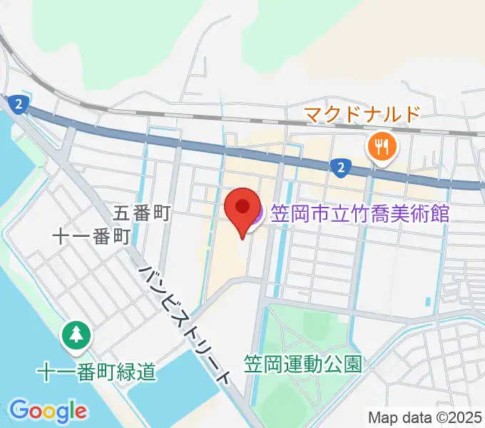 笠岡市立竹喬美術館の地図