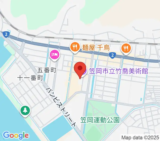 笠岡市立竹喬美術館の地図