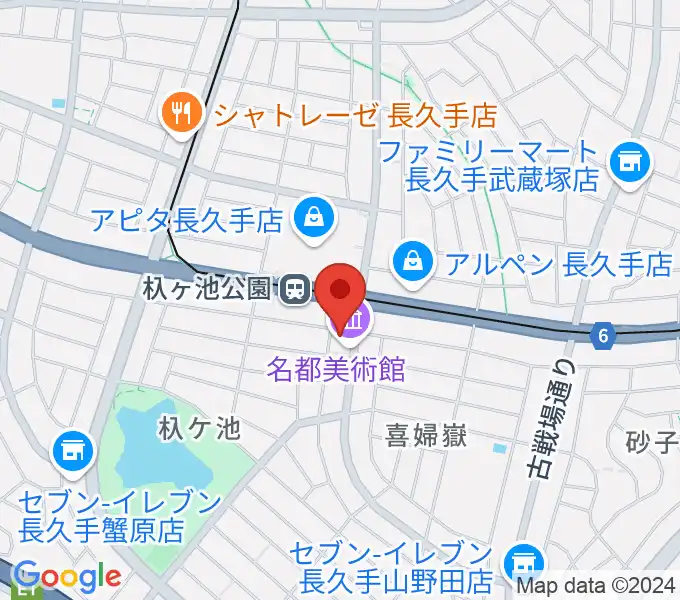 名都美術館の地図