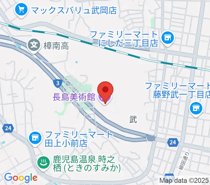 長島美術館の地図