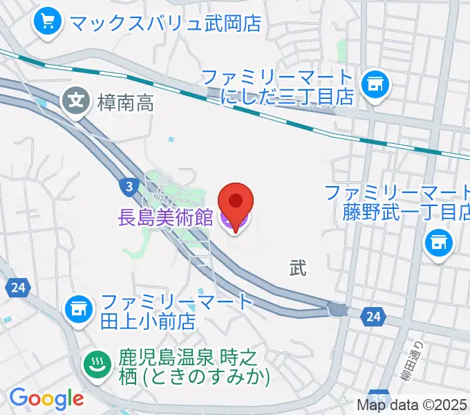 長島美術館の地図