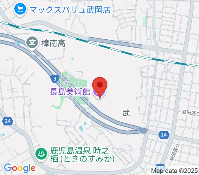 長島美術館の地図