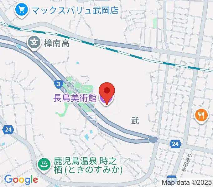 長島美術館の地図