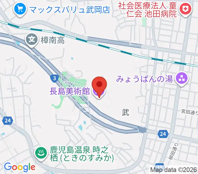 長島美術館の地図